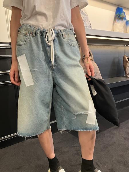SHORT DENIM TAPED MM6 MAISON MARGIELA
