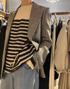 Pull marin et blazer à carreaux Acne Studios