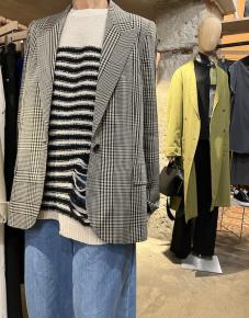 Pull marin et blazer à carreaux Acne Studios