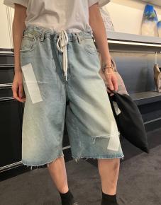 SHORT DENIM TAPED MM6 MAISON MARGIELA