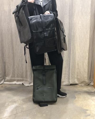 Sacs Rains Roll Top Rucksac Green