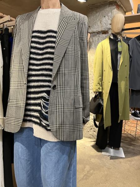 Pull marin et blazer à carreaux Acne Studios